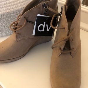 Wedge ankle  boots with zipper.  New with tags.